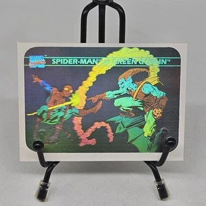 1990 Marvel Universe Serie 1 Spiderman vs Green Goblin Hologramm MH-5 - Bild 1 von 9