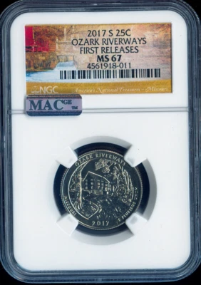 2017-S Ozark Riverways NGC MS67 MAC Quality - Image 1 of 2