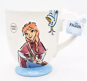 Taza grande de gres 3D Rae Dunn Disney FROZEN Anna & Olaf "Up to Snow Good" nueva - Imagen 1 de 10