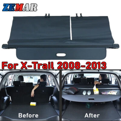 Cubierta de maletero trasero de carga para Nissan X-Trail Rogue SV 2009-13 protector de sombra de seguridad Foto 1 de 4