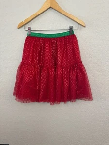 Holiday Time Girls - Size 18 (XXL) Red Green Skirt - Picture 1 of 6
