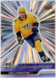2023-24 Upper Deck Series 1 Jake Livingstone RC #245 Young Guns Outburst Silver
