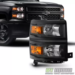 2014-2015 Chevy Silverado 1500 w/Black Trim Headlight Headlamp RH Passenger Side - Picture 1 of 7
