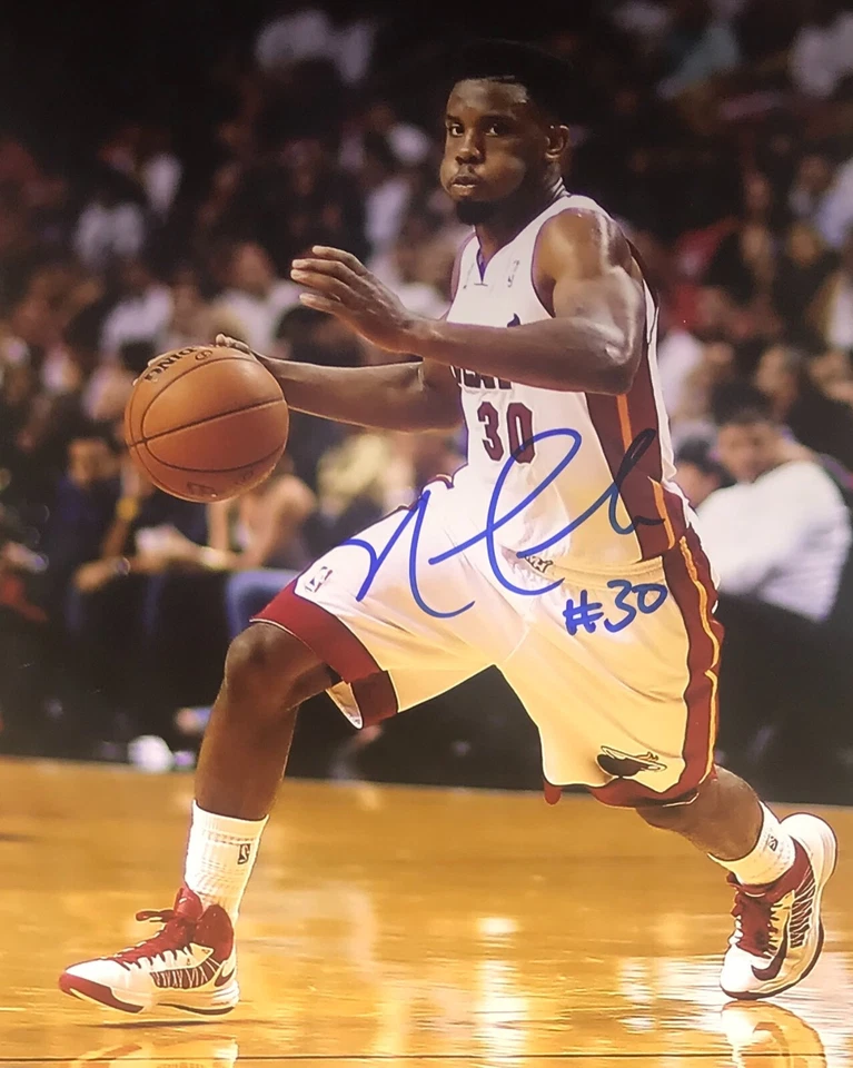 Фотография Норриса Коула из Miami Heat с автографом 8x10 с сертификатом подлинности N1 - Изображение 1 из 1