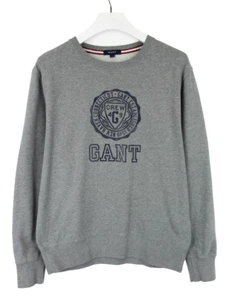 Sudadera GANT Para Hombre GRANDE Pullover Cuello Redondo Logo Gris Melange - Imagen 1 de 9