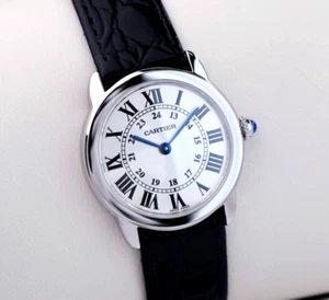 Cartier Watch Must Ronde Solo Silver White Dial SM Women 30mm Quartz - Picture 1 of 8