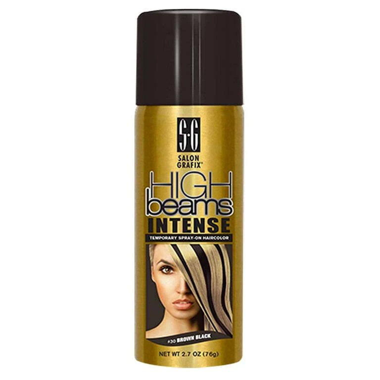 High Beams Intense Temporary Spray on Hair Color Brown Black 2.7 Ounce 1