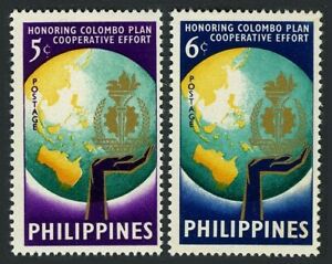 Philippines 843-844 block/4,MNH. Admission to Colombo Plan,7th Ann.1961.