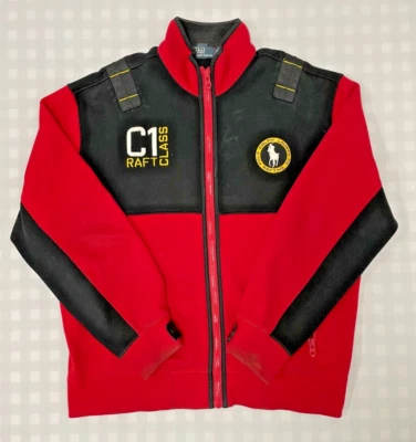 复古 90 年代 Polo Ralph Lauren 漂流指南 C1 级全拉链夹克尺寸 2XL — 第 1/4 张图片