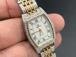 Swiss Made Pronto Date White Dial s/s Sapphire Crystal 3 Atm Quartz Womens Watch - Picture 1 of 14