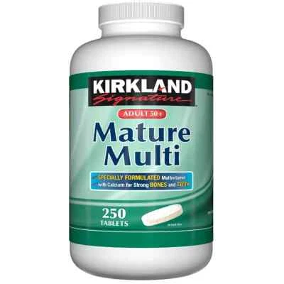 Calcio multivitamínico maduro especialmente formulado para huesos fuertes dientes 250 50+ Foto 1 de 4