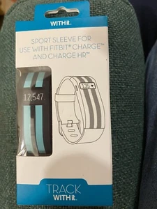Withit Sport Sleeve For Use With Fitbit Charge And Charge HR Track Blue/Black - Picture 1 of 2