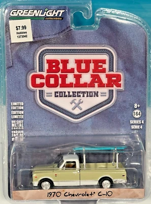 Chevrolet C-10 1970 colección cuello azul luz verde sellado de fábrica fecha 2018 Foto 1 de 2
