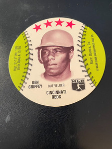 1976 Buckmans MSA Baseball Disc- Ken Griffey - Cincinnati Reds  MT
