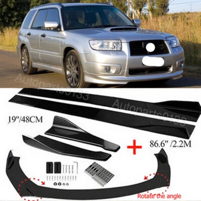 For Subaru Forester Front Bumper Lip Spoiler Body Kit 86.6" Side+Skirt Rear Foto 1 de 4