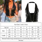 Tank Vest Bustier Clubwear Top Corset Patent  Vest Women Halter Hollow Lace New