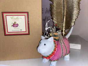 Patience Brewster Krinkles Dept 56 Joyful Kitty Pink Cat Ornament Figure NIB - Picture 1 of 6