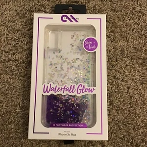 Neu im Karton Case Mate Hülle Waterfall Glow Purple Clear iPhone XS Max - Bild 1 von 3