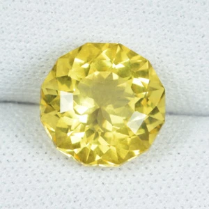 3.62 ct BEST SPARKLING NICE YELLOW NATURAL YELLOW BERYL AAA Round Cut See Vdo JU - Picture 1 of 2
