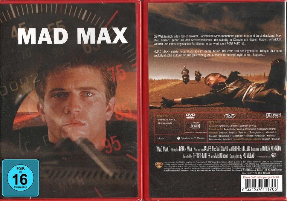 Mad Max Mel Gibson FSK 18 DVD 22365