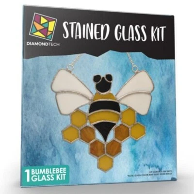 Bumblebee Pre-Cut Stained Glass Kit-Make Your own Beautiful Glass Project. - Image 1 of 2