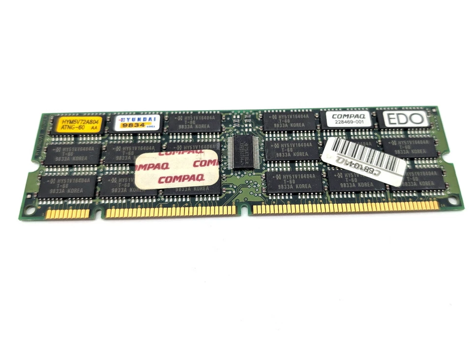 Hyundai HYM5V72A804ATNG-60 64MB EDO DIMM RAM 8Mx72 168-Pin ECC Buffered - Image 1 of 1