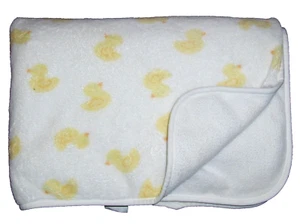 Carters gelb weiß Ente Baby Decke Fleece Rückseite weich Sicherheit Lovey 30x40" - Bild 1 von 2