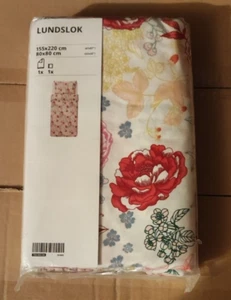 Juego de ropa de cama Ikea Lundslok, 2 piezas, flores de colores nuevo, 155x220/80x80 - Imagen 1 de 1