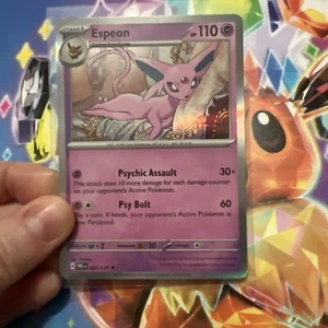 Espeon 033/131 Holo Scarlet Violet Prismatic Evolutions Pokemon Sammelkarte TCG - Bild 1 von 2