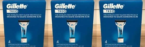 3X Gillette Treo Trio Razor Shave Gel 0.37 FL OZ Travel Pack Disposables - Picture 1 of 2