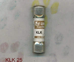 NUOVO FUSIBILE LITTELFUSE KLK25 KLK 25 600 VOLT 25 AMP (EQUIVALENTE A BUS KTK 25) - Foto 1 di 3