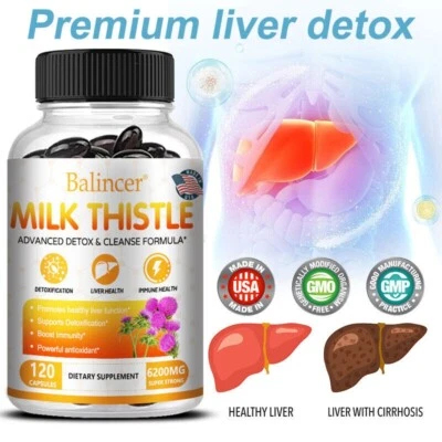 Cardo mariano - 6200 mg. - Ayuda a proteger las cápsulas contra el daño hepático - Imagen 1 de 4