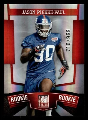 2010 Donruss Elite /999 Jason Pierre-Paul #176 Rookie RC - Image 1 of 2