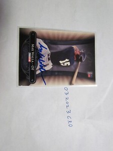 2010 Tristar Max Walla signed Baseball Card