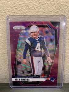 ADAM VINATIERI 2024 PANINI PRIZM FOOTBALL PURPLE WAVE /99  PATRIOTS - Picture 1 of 2