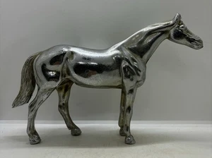 Vintage 50’s Mid Century Antique Chrome Metal Horse Statue Figure Hood Ornament - Picture 1 of 14