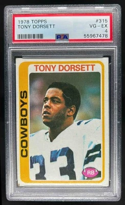 1978 Topps Tony Dorsett Rookie RC #315 Cowboys PSA 4 - Image 1 of 2