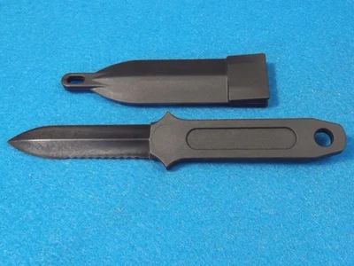 CIA Sticker Neck Knife M4259 non-metal polycarbonate double edge dagger 7" - Image 1 of 4