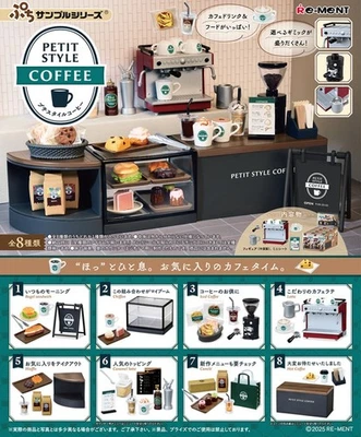 Re-Ment Miniaturas Estilo Pequeño CAFETERÍA Casa de Muñecas Decoración Caja Set Foto 1 de 4