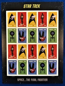2015 STAR TREK 50th Anniversary FOREVER STAMP SHEET of 20 -Scott # 5132-5135 MNH - Picture 1 of 3