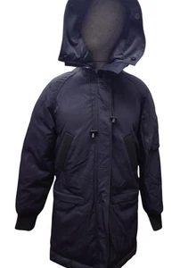 Kenzo Paris Coat Padded 90% Duck Down Black Hooded Ladies Winter Warm Size XS  - Picture 1 of 13
