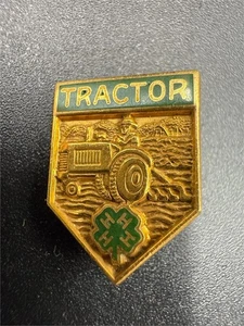 Oldtimer 4-H Traktor Pin 1:20 10k Gold gefüllt - Bild 1 von 2