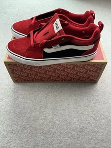Size 10 Mens Fillmore Red Black Vans - Picture 1 of 9