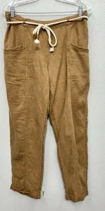 CC CALIFORNIA Pants Linen Lyocell Blend Rope Belt Boho Chic Women’s Medium - Picture 1 of 7