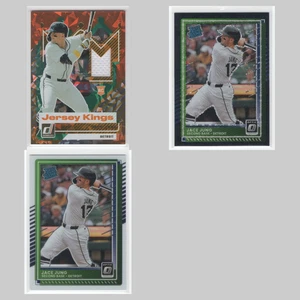 Jace Jung Rookie Lot 3 Baseball Cards 2025 Donruss Jersey Kings Detroit Tigers - Picture 1 of 5