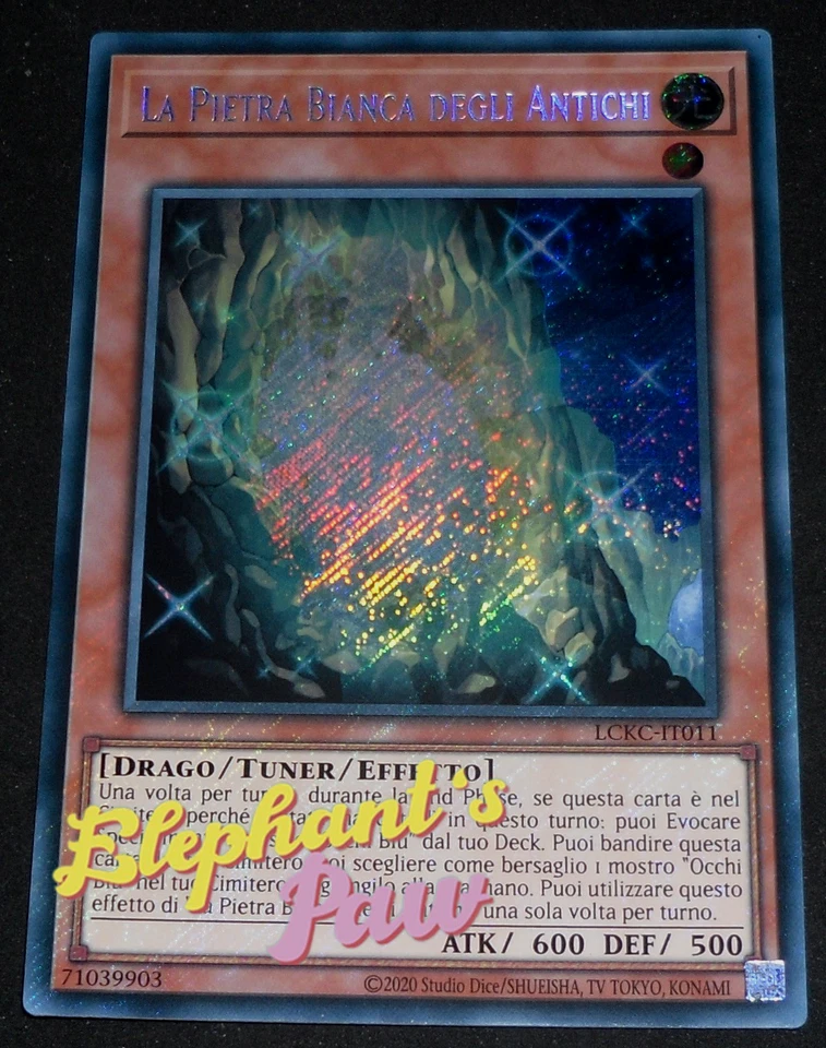 Yugioh - La Pietra Bianca degli Antichi RARA SEGRETA - LCKC-IT011 - Immagine 1 di 1
