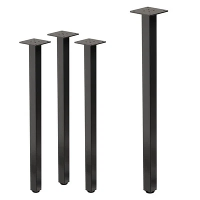 4x Patas de mesa 72cm de acero gris oscuro pies para muebles de altura regulable - Imagen 1 de 4
