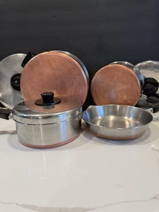 Revere Ware 1801 Fondo de Cobre Tú eliges - Juego de Tapa de Sartén para Olla Utensilios de Cocina - Imagen 1 de 15