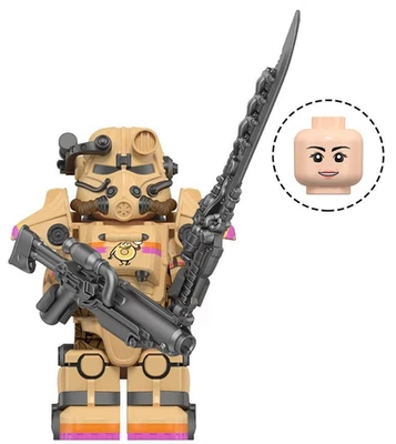 Fallout T-45 Slocum's Joe Tan Paint Power Armor Figur - Bild 1 von 2