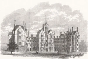 LANCASHIRE. Cotton Famine. Ripley's Orphanage, Lancaster 1864 old print - Picture 1 of 1